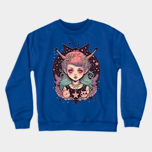 Cute Occult Girl Crewneck Sweatshirt